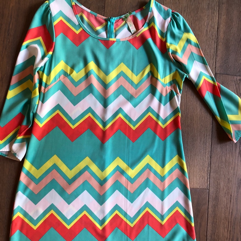 Multicolor Chevron Dress